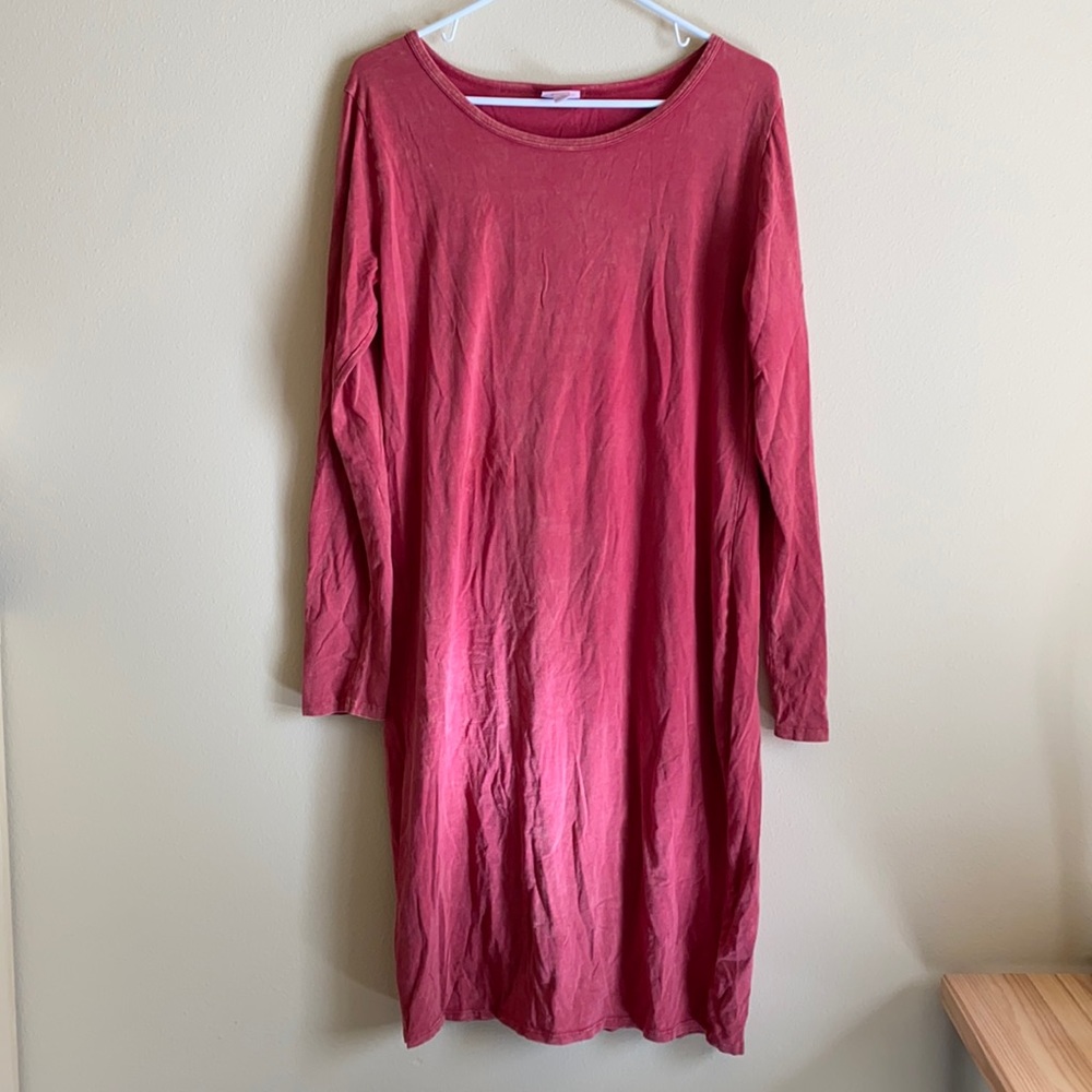 EUC - Distressed Long Sleeved LuLaRoe Dress - XL